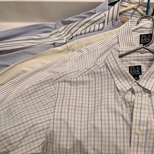 Lot of Jos A Bank seven (7) dress shirts